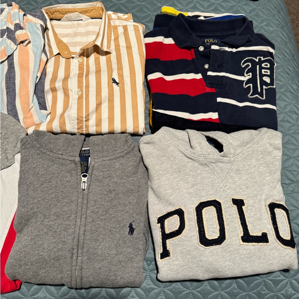 Polo Ralph Lauren Mixed Tops Bundle - Striped, Polo & Sweatshirt
